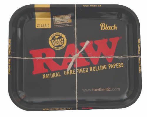 Raw Rolling Tray Black - Medium 33cm x 27.5cm